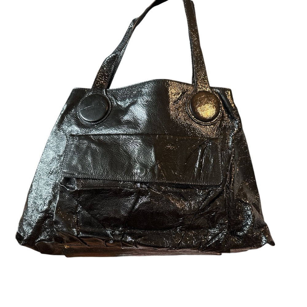 Goldenbleu patent leather bag